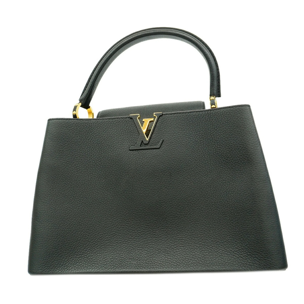 Louis Vuitton Capucines MM handbag, Taurillon leather, M48864, Noir (women's).